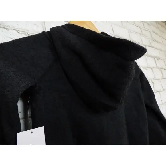 $74 Spiritual Gangster Namaste Patch Full Zip Girl's Gray Yoga Hoodie 12 NEW - Picture 7 of 8